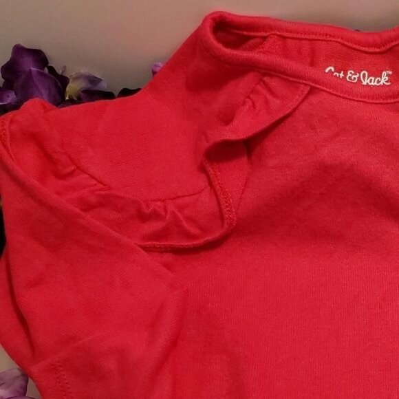 Cat Jack Blouse Ruffle Knit Shirt Hot Pink Long Sleeved Girls Rayon New - Picture 5 of 7